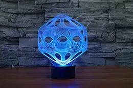 3D Abstract Ball Night Light 7 Color Change LED Table Lamp Xmas Toy Gift for kids