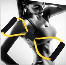 Yoga Training Resistance Bands Tube Workout Exercise för Yoga 8 Typ Fashion Body Building Fitness Equipment Tool
