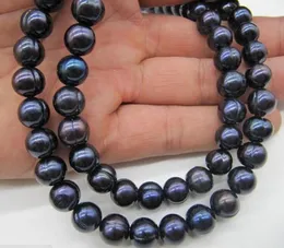 Encantador de 35 polegada 11-12mm barroco Natural tahitian pearl necklace 14 K fecho de Ouro