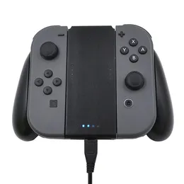 Joy Con Charging Aderência Dock para NS Switch Carregador Titular Estação de Apertos de Punho Handgrip Embutido Bateria 2 em 1