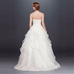 Lace Organza Wedding Ball Gown Beaded Sweetheart, Ruffled Skirt  Custom Made Bridal Gown Shop Now!