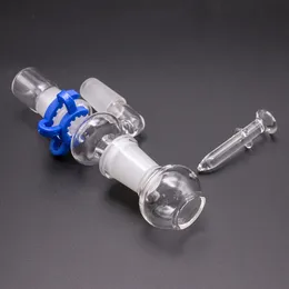 Partihandel Reclaim Catcher Adapter Set Glass Drop Down Man till Female 14mm 18mm Domeless Nails Keck Clip for Hosahs Dab Oil Rigs Bong