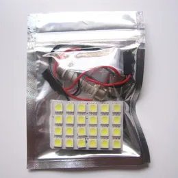 Auto LED light T10 BA9S FESTOON 5050chip 24smd 12V White color led panel dome ceiling light