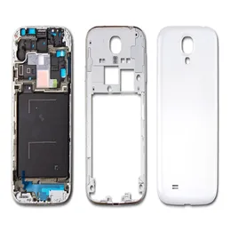 100st Full House Case Cover Middle Frame Bezel med sidoknappar ersättningar för Samsung Galaxy S4 i9500 i9505 i337 Gratis DHL