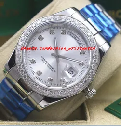 luxury watches mens stainless steel bracelet 18kt white gold diamond automatic fashion brand mens watch wristwatch