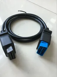 OBDII Adapter 16pin Man till 16pin Kvinnlig kabelförlängning OBD II OBD2 16 PIN Diagnostisk kontakt
