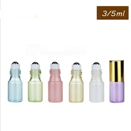 스테인레스 스틸 롤러 볼이있는 병에 3ml 5ml 유리 롤, 플라스틱 뚜껑이있는 롤온 병, 에센셜 오일 병 F20171284