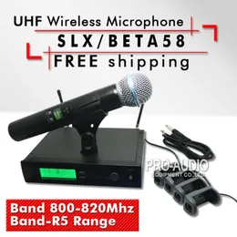 Gratis frakt!! Professionell UHF Trådlös mikrofon SLX24 / Beta58 Högkvalitativ SLX Trådlös 58a Handheld Karaoke Wireless System