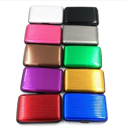10 Colors 6 Card Slots Hot Sale Surface Waterproof Fashion Aluminum Card Holder Package Business ID Credit Card Wallet Case Pocket Purse
