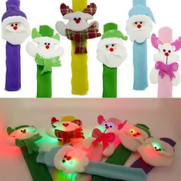 Noel Dekorasyon yortusu Işıklı Led Clap Pullu Bileklik Bezi Sanat Clap Çember Kid Brian Çember Çocuk Shine Topu Bilezikler