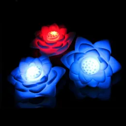 Romantyczny Siedem Kolor Zmiana Led Lotus Flower Night Light Festival Party Wedding Bar Diy Decoration Za4545