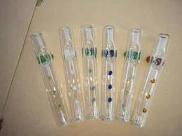 Transparent våg cigarett multicolor bongs tillbehör olje brännare glas rör vatten rör glas rör olje riggar rökning med droppe