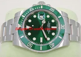 Luksusowe zegarki Bransoletka Stalowa Nowa Green Dial Ceramic Bezel Zegarek Męski 116610 40mm Automatyczne mechaniczne mody męskie zegarek