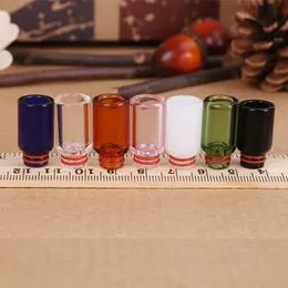 Newest Pyrex Glass Drip Tip 510 Drip Tips Colorful Long Mouthpiece for 510 Thread Atomizers Tank RDA RTA DHL Free