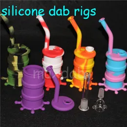 narghilè dab rig in silicone Contenitori per cera antiaderente Contenitore da 5 ml Contenitore per olio Porta olio per vaporizzatore Vape Approvato dalla FDA