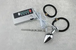 Электрический ударный анальный штекер беглый пенис кольцо медицинский тематический продукт Butt вилки мужская импульсная секс игрушка