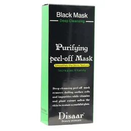 Czarna maska ​​ssania Anti-Aging 50ml podbiera głębokie oczyszczanie Oczyszczanie skórki Oczyszczającą maskę Czarnej twarzy Usuń maski skórki przeciwnika