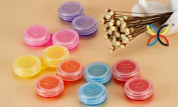 500sets/lot Colourful Contact Lens Box Holder Container Case Soak Soaking Storage Eye Care Kit Double Case Lens Cases Free DHL shipping