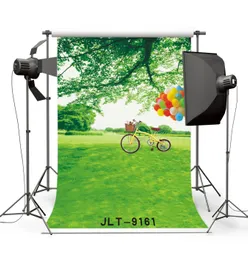 spring green screen tree bike photography backdrops vinyl cloth backgrounds photocall for wedding children baby newborn for photo studio