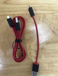 Micro USB laddare kabel för högtalare ersättning förlängning röd laddare kabel trådlös studio hörlurar röda 500pcs