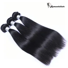 9A Grade Virgin Brazilian Straight Hair Peruano Indio Malasio Paquetes de cabello Color natural Extensiones de cabello humano 8-30 pulgadas Tramas dobles