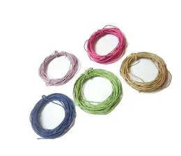 50 mètres/lot 1mm couleurs mélangées coton cordon ciré fil pour bricolage artisanat résultats de bijoux composants WC0