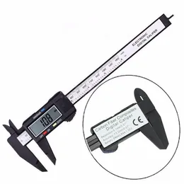 150mm 6inch LCD Digital Electronic Carbon Fiber Vernier Caliper Gauge Micrometer free shipping