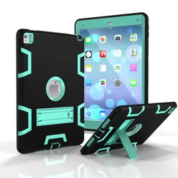 En Typ Heavy Duty Shocksäker Kickstand Hybrid Robot Case Cover för iPad Pro 9.7 Pro 10.5 iPad 2 3 4 Luft 1 Luft 2 30st / Lot