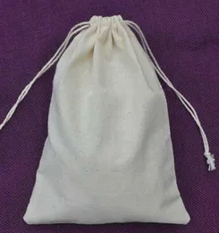Free Ship 100pcs High quality Large 15*20cm Muslin Bag Cotton Bags Jewelry Bags Wedding Party Candy Beads Christmas Gift Bag