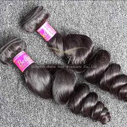 페루 느슨한 웨이브 인간의 머리카락 weft weft 3pcs / lot 버진 헤어 익스텐션 자연 색상 bellahair 10 "-28"