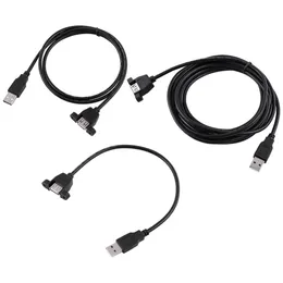 3pcs / mycket Freeshipping 33.5cm, 100cm, 300cm USB 2.0 Förlängda kabel USB Man till kvinnlig Adapter USB-förlängningsledning