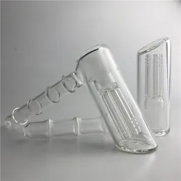 Oljeriggar av glas Hammer Bong Vattenpipor Vattenpipa med 6 filterrör Tjock Pyrex Clear Bongs Hand Rökrör