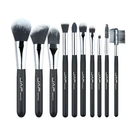 JAF Fashionable 10 pieces Cosmetic Makeup Brush set Professional Soft Taklon Fiber Make Up brushes Tool Kit J10NNS