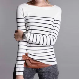 Wholesale-LOWEST PRICE Hot Sales Women's Knitted Cashmere Sweater Stripe Woman Winter Clothes Pullover High Quality Free Shipping