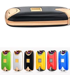 Newest fashion and hot selling USB Electric Dual Arc Metal Flameless fingerprint Rechargeable Windproof Lighter