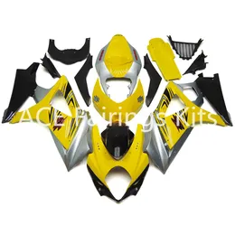 3 omaggi Nuovo Suzuki GSXR1000 GSX-R1000 K7 Anno 07 08 2007 2008 Kit carenatura moto ABS Sky Argento giallo applique