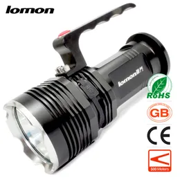 Lanterna LED recarregável Multifunctional Searchlight USB + 4 x 18650 Bateria + Carregador à prova de explosão Pesca portátil Camping Torchlight