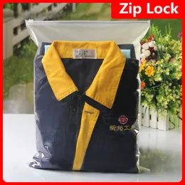 33x42cm Frosted genomskinlig klädsel Lagring Zip Lock Plast Packaging Bags Matte Clear Garment Paketet Dress Reusable Organizer Peum