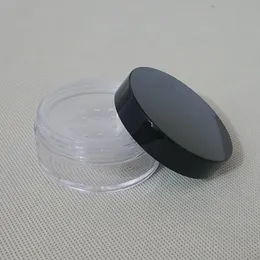 Rund Base Clear Ps Cream Burk Lossa Pulverflaska Med Mesh Puff Cake Jar Nail Art Box Prov Container Storage Jar F2017289