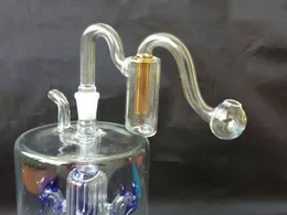 Böjrör färgfilter potten glas bongs tillbehör, färgglada rörrökning krökta glasrör olje brännare rör vatten rör dab rigg glas