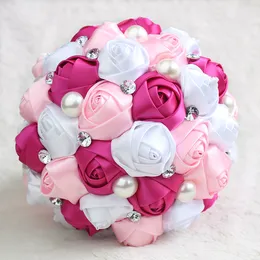 Nouveau Rose Pivoine Artificielle Fleur De Mariée Bouquet De Mariage Fleurs Broche De Mariée Bouquets buque de noiva Demoiselle D'honneur Bouquet De Fleurs CPA816