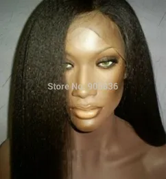 Italienska Yaki Lace Front Human Hair Wigs för Black Women Brazilian Remy Frontal Wig Kinky Straight 360 Diva1