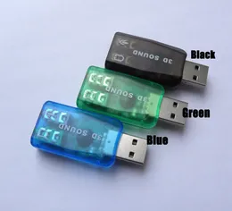 3D Audio Card USB 2.0 Mic/Speaker Adapter Surround Sound Card 7.1 CH for Laptop notebook PC
