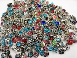 Partihandel 50st / mycket Assorted Interchangeable Metal 12mm 18mm Snaps Knapp Clasps Charm Fit för DIY Ginger Snaps Smycken