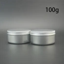 100gアルミニウム瓶詰め化粧品クリームボトルワックス錫空のねじキャップ容器送料無料