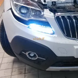 Diodo emissor de luz diurna DRL na lâmpada do farol caso sobrancelha para Buick ENCORE / Opel Mokka substituição, com sinal de volta