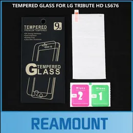 500 pcs Wholesale 0.3mm Fingerprint Proof Frosted Matte Tempered glass For LG TRIBUTE HD LS676 Screen Protector Protective Film