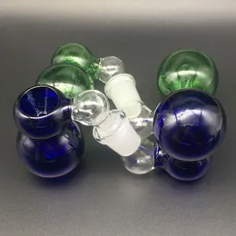 Smoke Glass Ash Catcher Bowls Męska kobieta 14 mm 18 mm staw Blue/Zielone kolory Ashcatcher dla zestawów olejnych Bongi wodne