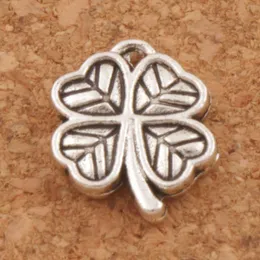 Hjärta Small Clover Charms 200pcs / Lot Antik Silver Hängsmycken Smycken DIY L576 12.2X10.6MM Smycken Resultat Komponenter