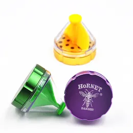 New Hornet Grinder Herb Grinders 50mm Herb Tobacco Grinders Funnel Shape Clone Metal Aluminum Alloy Smoking DHL